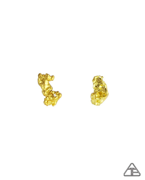Studs: Alaskan Yellow Gold Nugget Earrings
