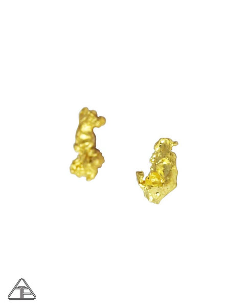 Studs: Alaskan Yellow Gold Nugget Earrings
