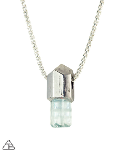 UAP Aquamarine Palladium Crystal Talisman Pendant