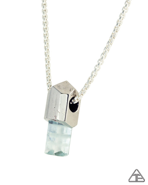 UAP Aquamarine Palladium Crystal Talisman Pendant