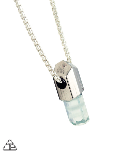 UAP Aquamarine Palladium Crystal Talisman Pendant