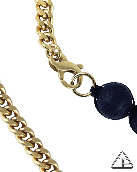 Garnet Cluster 14k Yellow Gold Crystal Talisman Choker