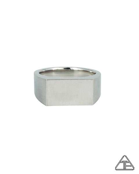 Signet Ring: Matte Sterling Silver