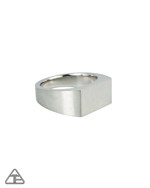 Signet Ring: Matte Sterling Silver