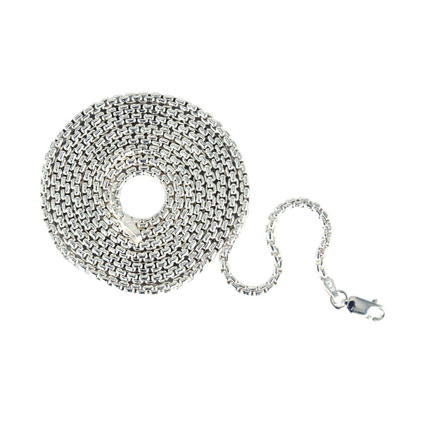 Sterling Silver Rounded Box Chain 2.5mm
