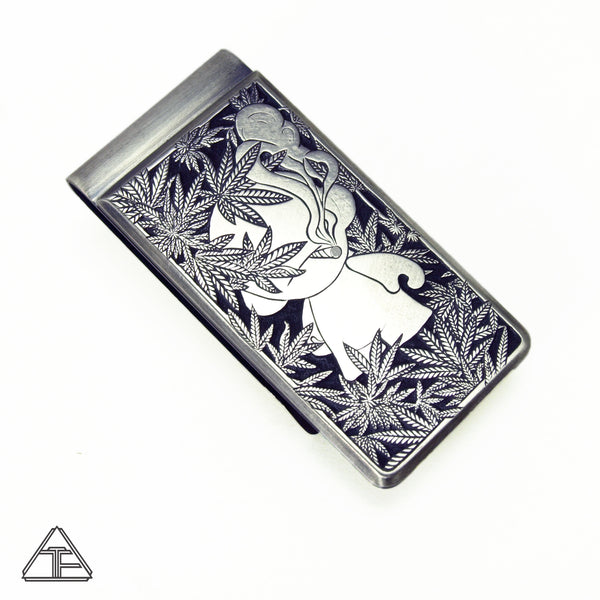 Cannabis MUNNY TREE$ Engravable Money Clip - Third Eye Assembly