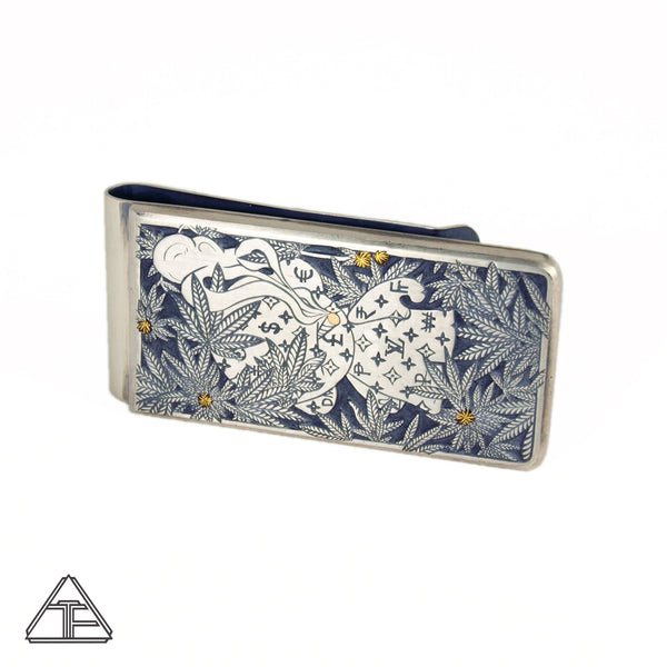 Cannabis MUNNY TREE$ Engravable Money Clip - Third Eye Assembly