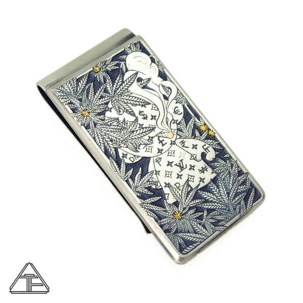 Cannabis MUNNY TREE$ Engravable Money Clip - Third Eye Assembly