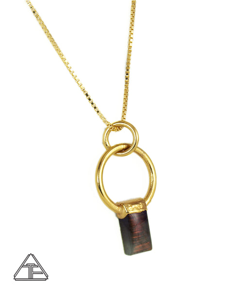 Labradorite Yellow Gold Crystal Talisman Pendant