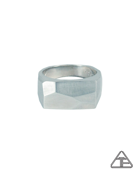 Matte Signet Ring - Lattice Series - Third Eye Assembly