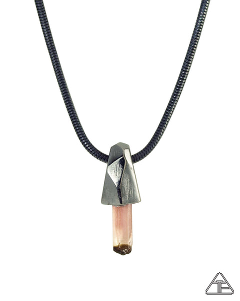 Pink Tourmaline Crystal Talisman Pendant