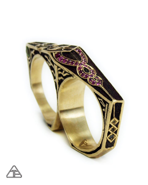 Lattice Double Ring: Lux Edition Collaboration with William Arthur Jewelry