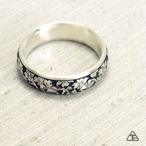 Dogwood: Hand Engraved Band / Ring