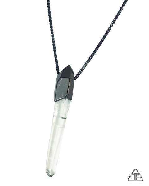 Lemurian Seed Quartz Stealth Series Crystal Talisman Pendant