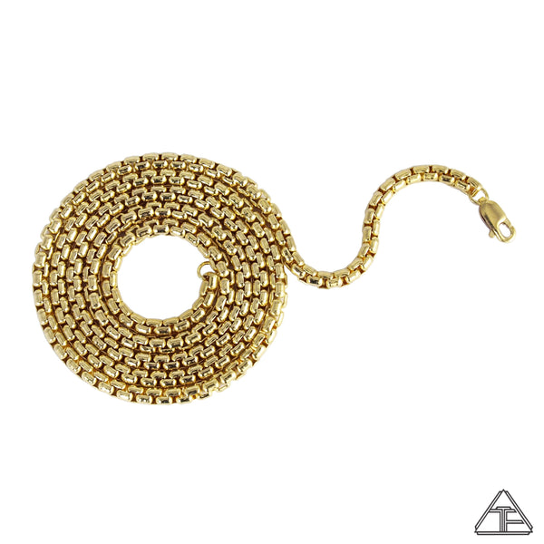 14k Yellow Gold Fill Rounded Box Chain 3.7mm