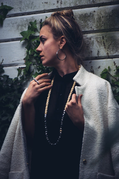 Lattice: Sterling Silver Ebony Chain Ebony