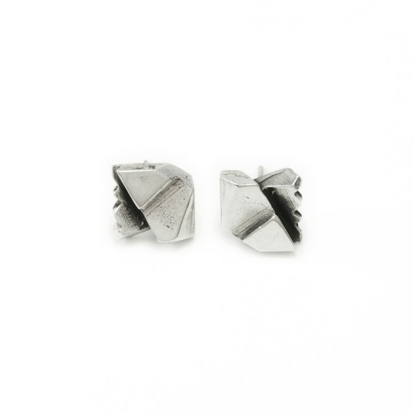 Prism Lattice: Sterling Silver Studs