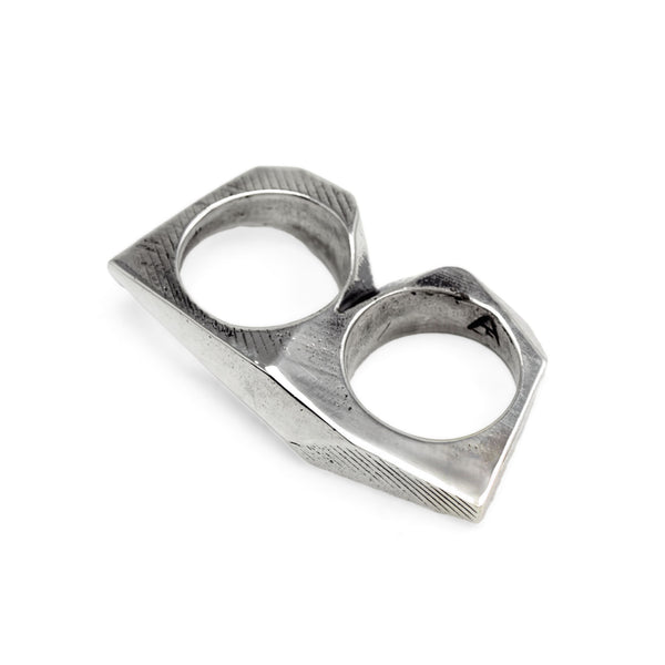 Lattice: Sterling Silver Double Ring