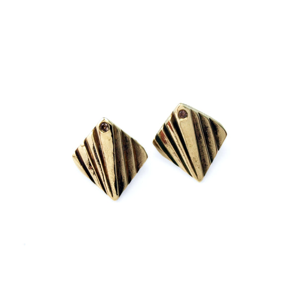 Mohs Lattice: Brass Studs Smokey Quartz