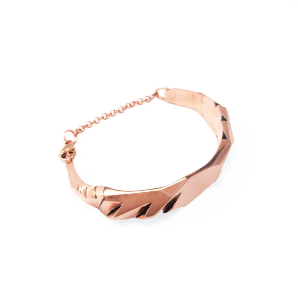 Prism Lattice: Shibuichi Cuff + Chain