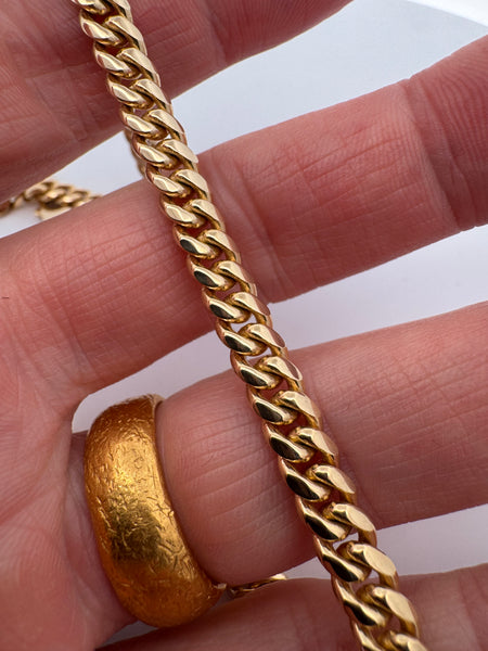 20" Solid 18k Oval Curb Chain 5.8 mm