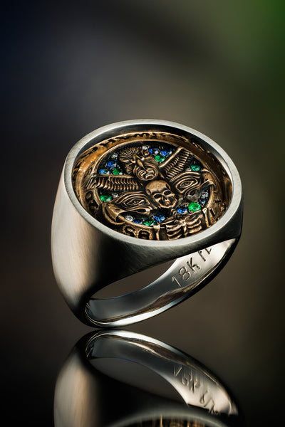 DARKSIDE — Seahawks Championship Ring / Platinum + 18K Rose Gold / Monumental