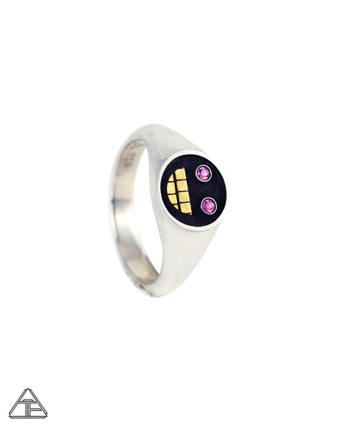 Grillz: Pink Sapphire Sterling Silver 22k Ring Size 10