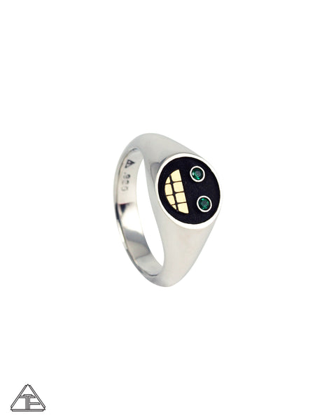 Grillz: Emerald Sterling Silver 22k Ring Size 9