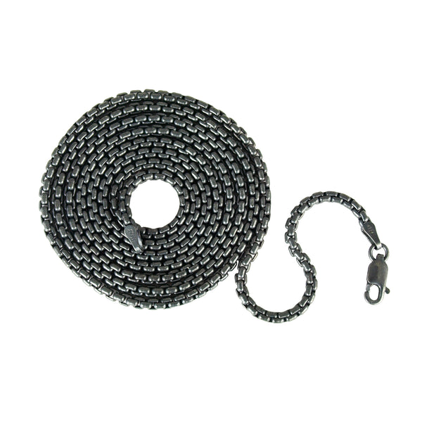 Stealth Sterling Silver Rounded Box Chain 2.5mm