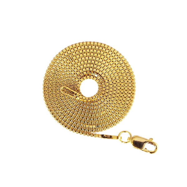 14k Yellow Gold Fill Box Chain 1mm