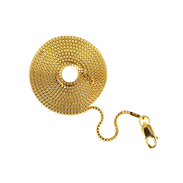 14k Yellow Gold Fill Box Chain 1mm