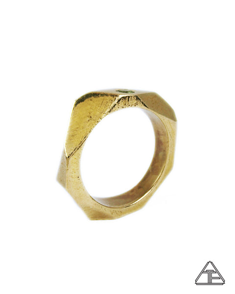 Lattice: Brass Ring Moldavite