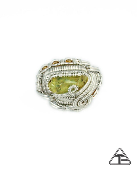 Size 11 - Heliodor Sterling Silver Wire Wrapped Ring
