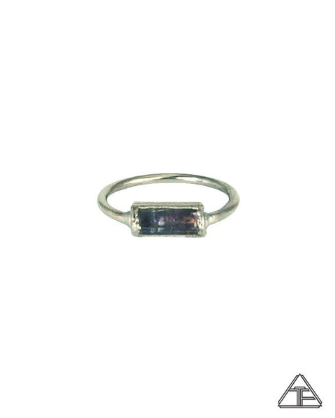 Size 5 - Bi-Color Tourmaline Palladium Crystal Talisman Ring