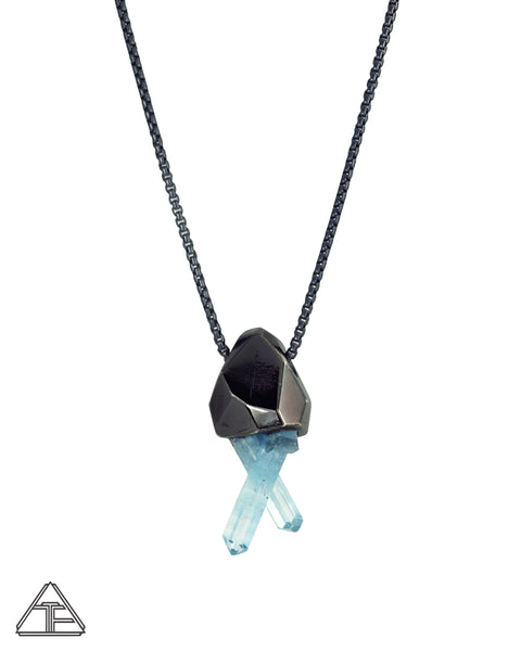 Vietnamese Aquamarine Crystal Talisman Pendant