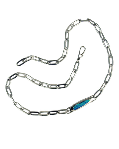Opal Crystal Talisman Pendant Choker With Chain